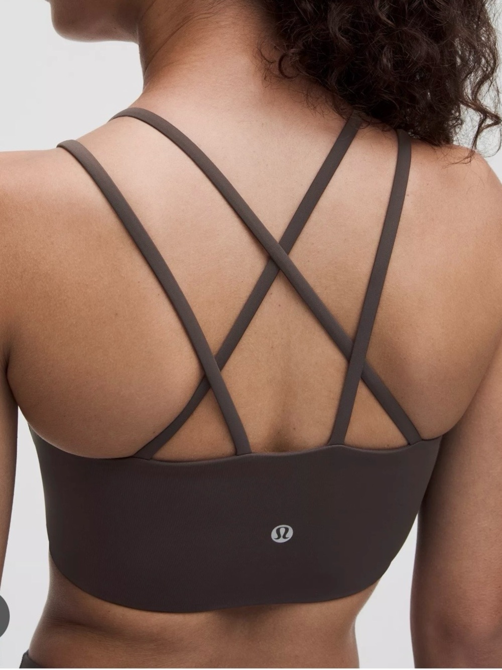 lululemon athletica Black Strappy Sports Bra with Logo